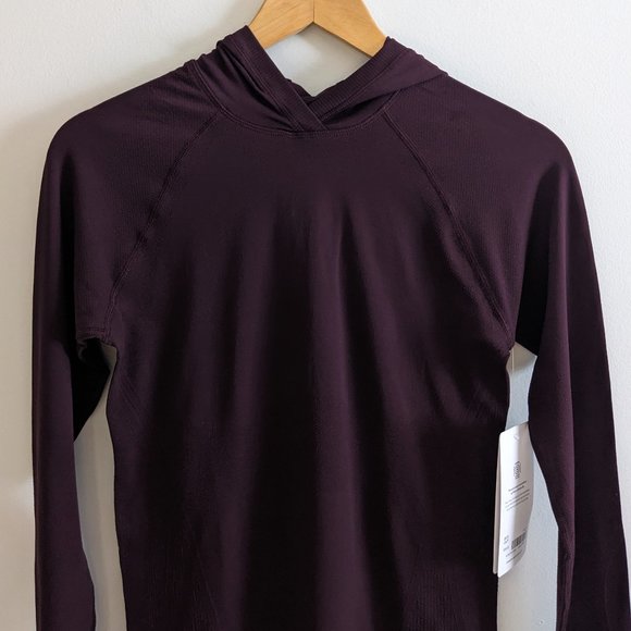 NWT Athleta Momentum Seamless Hoodie, Spiced Cabernet, Small - Picture 7 of 14